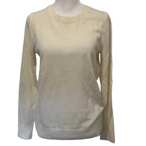 Banana Republic Cream Sweater Knit Rope Accent Filpucci Merino Wool blend size S